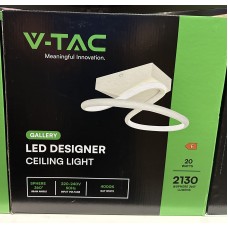 VT-7763 20W LED Designer Light okrogla bela 4000K