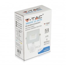 VT-10-S 10W LED reflektor s senzorjem bel 4000K VT-10-S 10W LED reflektor s senzorjem bel 4000K