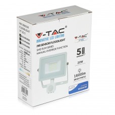 VT-20-S 20W LED reflektor s senzorjem bel4000K VT-20-S 20W LED reflektor s senzorjem bel4000K
